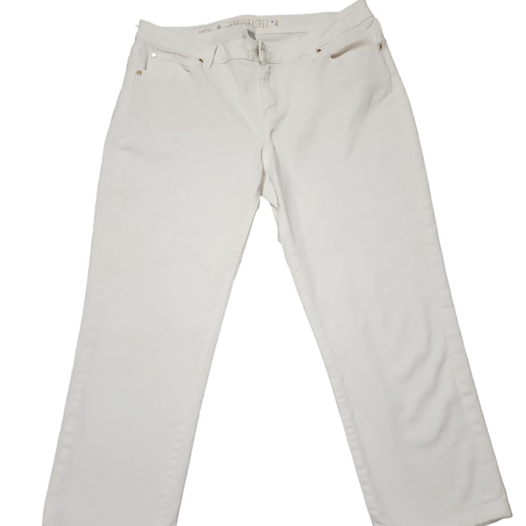 Jlo white Capri pants 14P women's - Picture 2 of 8